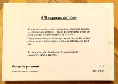 479 espèces de poux.