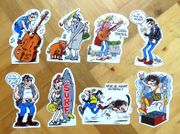 Lot de 8 autocollants.  par Margerin Frank: 