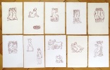 10 bois gravés sépia. . Maillol Aristide: 