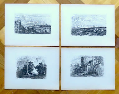 Paysages dessinés a la plume. 16 planches en héliogravure exécutées dans les ateliers de Sonor, S.A. à Genève.