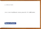 Voeux de la Tribune de Genève pour le 3e millénaire. . Hermann: 