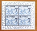Bloc de timbres en broderie de Saint-Gall. . Hostettler Peter: 