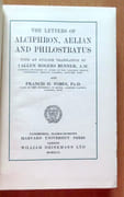 Alciphron, Aelian, and Philostratus - The Letters.  par Alciphron, Aelian, Philostratus - Benner Allen Rogers, Fobes Francis H. (translation):  - Image 3