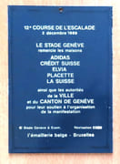 Plaque émaillée pour la 12e course de l'Escalade - 1989.  par Exem:  - Image 2