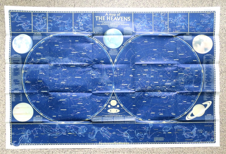 A map of the heavens. Compiled and drawn in the Cartographic division of the National Geographic Society.. Darley James M., chief cartographer: 