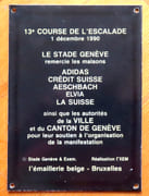 Plaque émaillée pour la 12e course de l'Escalade - 1990.  par Exem:  - Image 2