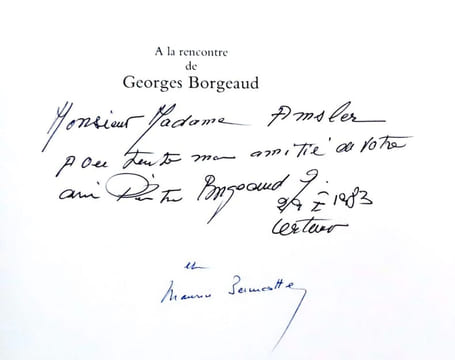 A la rencontre de Georges Borgeaud. . [Borgeaud Georges] Zermatten Maurice: 