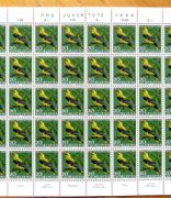 Feuilles de timbres Pro Juventute - Les oiseaux indigènes.  par  - Image 3