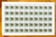 Feuille de timbres (10 centimes) - Vaches.  par 