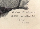 Hermine - Bois original signé et numéroté. . Hainard Robert: 