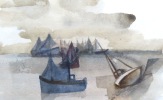 Aquarelle originale signée. . Augsbourg Géa: 
