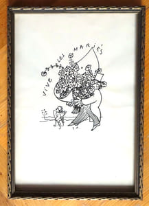 Vive les mariés - Dessin original.