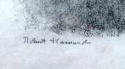 Renardeaux, Nant des Crues, Cartigny, 12 juin 1971 - Bois original signé et numéroté. . Hainard Robert: 