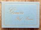 Genève, livre souvenir - Genf, Souvenir Buch - Geneva, Souvenir book. . Jobé Joseph, Graz Liesl, Beidler Franz: 