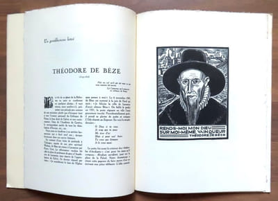 Visages huguenots. Treize bois originaux de Jean Chièze.
