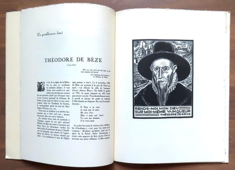 Visages huguenots. Treize bois originaux de Jean Chièze. . Hertig Jules, J. Vincent (préf.), Jean Chièze: