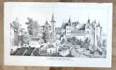 Vue du Château et du Temple de Neuchâtel avec la barricade élevée par les insurgés royalistes le 3 septembre 1856. . Grisel G.: 