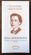 Un écrivain dans le siècle, Nina Berberova.  par [Berberova Nina] Hubert Nyssen et Isabelle Nancy:  - Image 1
