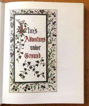 Alice’s Adventures under Ground - Les Aventures d’Alice au coeur de la Terre. . Carroll Lewis - Charles Lutwidge Dodgson: