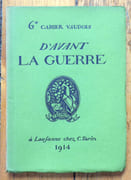 D'avant la guerre. par Collectif - Maurice Baud, René Auberjonois, Louis Dumur, Pierre Girard, J.-B. Bouvier, Pierre-Louis Matthey, Alexandre Cingria: 