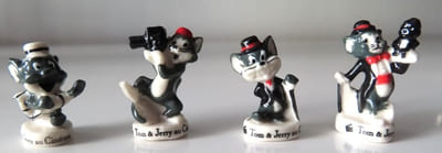 Série complète de 10 fèves Tom et Jerry.