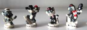 S&eacute;rie compl&egrave;te de 10 f&egrave;ves Tom et Jerry. . [Warner Bros]: 