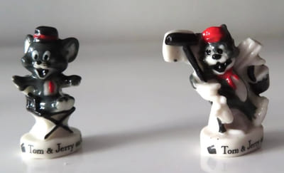 Série complète de 10 fèves Tom et Jerry.