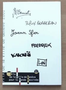 Prix  de la Ville de Genève pour la Bande Dessinée, 2001. 