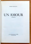 Un amour. Roman.  par Buzzati Dino:  - Image 2