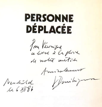 Personne déplacée. Entretiens avec Jean-Louis Kuffer. . Dimitrijevic Vladimir, Kuffer Jean-Louis: