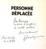 Personne d&eacute;plac&eacute;e. Entretiens avec Jean-Louis Kuffer. . Dimitrijevic Vladimir, Kuffer Jean-Louis: 