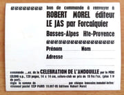 Bon de commande pour le volume Célébration de l'andouille.  par [Lelong Maurice]:  - Image 2