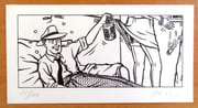 Petite sérigraphie en noir, sans titre.  par Nono & Smod: 