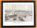 Gen&egrave;ve - Le port des Eaux-Vives avec l'ancien jet d'eau (hauteur 90 m.) vers 1910. . [Gen&egrave;ve]: 