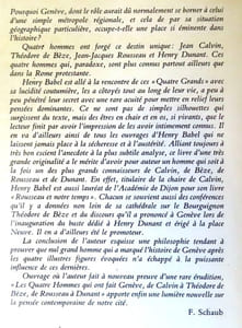 Les quatre hommes qui ont fait Genève. De Calvin à Bèze et de Rousseau à Dunant.