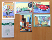 5 prentkaarten van / 5 cartes illustrées de / 5 pictures cards by / 5 tarjetas illustradas de Ever Meulen.  par Meulen Ever:  - Image 1