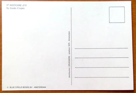 Histoire d'O - Série de 8 cartes postales. 