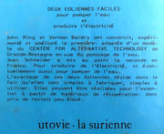 Ecologie - Deux éoliennes faciles pour pomper l'eau et produire l'électricité.  par  - Image 4