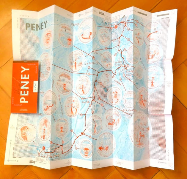 De traverse - Peney. Carte d'itin&eacute;raire p&eacute;destre.. Robel Nicolas, Wagni&egrave;res David: