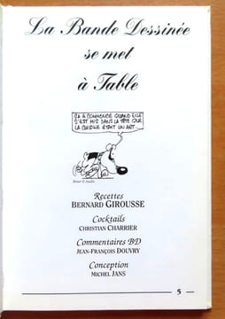 La bande dessinée se met à table. . Collectif - Bernard Girousse, Christian Charrier et al.: