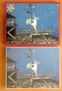 Puzzle en bois - Flurina und das Wildvögelein / Flurina et l'oiseau sauvage. 