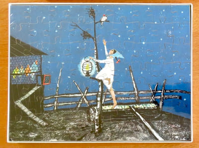 Puzzle en bois - Flurina und das Wildvögelein / Flurina et l'oiseau sauvage. 