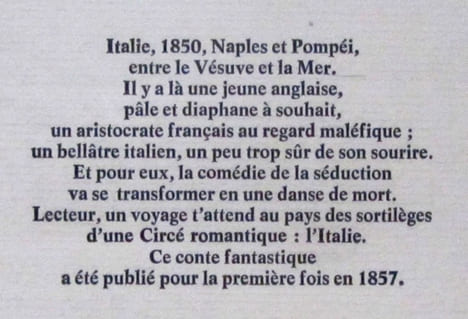 Jettatura . . Théophile Gauthier: