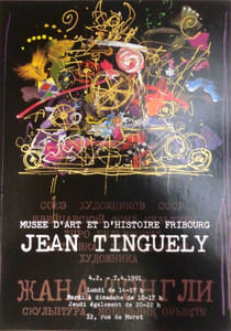 Affiche d'exposition. Tinguely et la Russie.