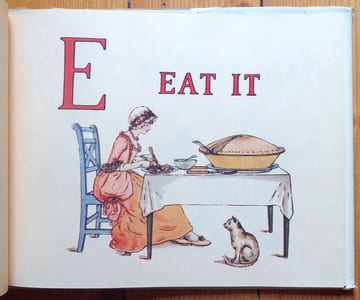 A Apple pie. An old fashion alphabet. A reproduction of antique original. 