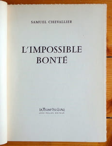 L''impossible bonté.