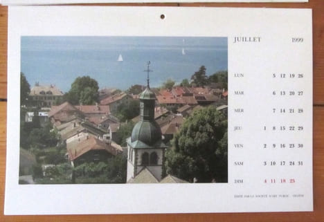 Calendrier 1999 - Au fil de l'eau. . Zimmermann A. et G.:
