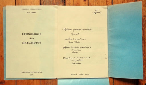 Ethnologie des Maramouts.