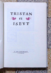 Tristan et Iseut.