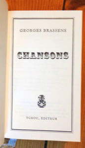 Chansons. 